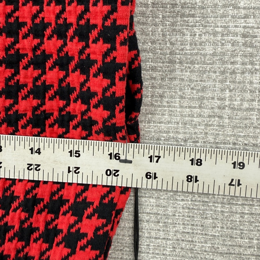 Lini Red Houndstooth Surplice Sleeveless‎ Sheath Dress Sz M Party Mini Cocktail - Picture 7 of 14